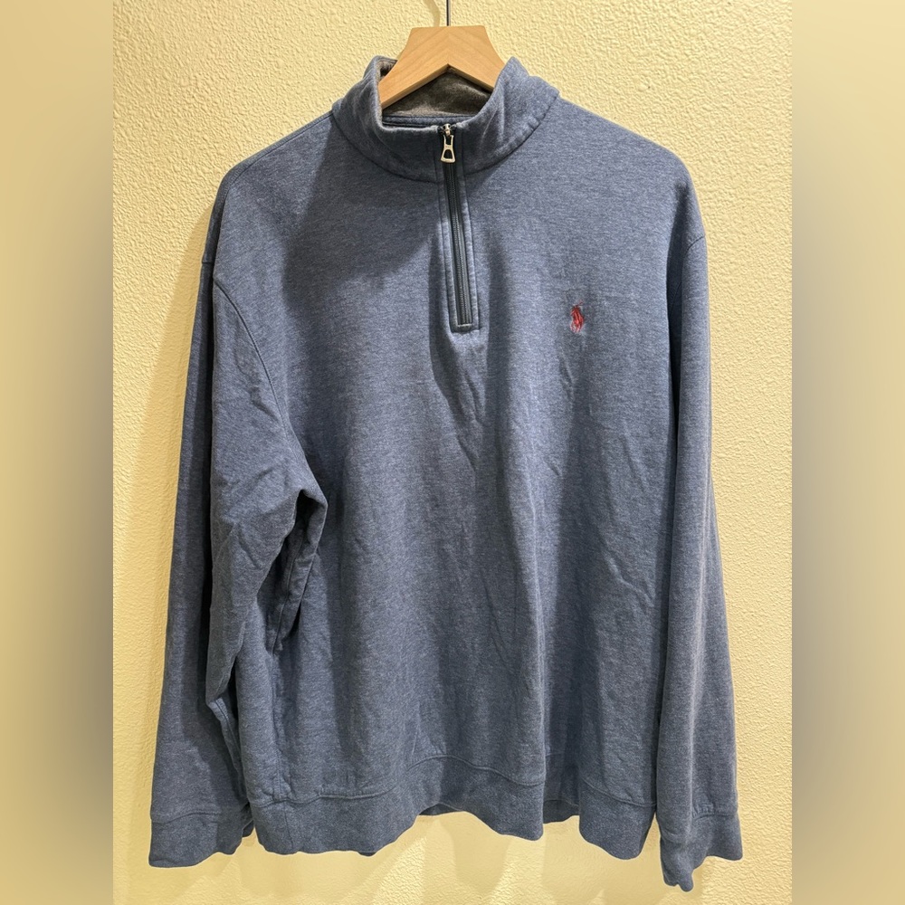 Polo Ralph Lauren Quarter Zip Sweater Blue XL